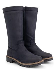 TRAVELIN' Skórzane kozaki "Varde" w kolorze granatowym rozmiar: 41. Niebieskie kozaki Travelin', na zimę, bez wzorów, z wełny, bez obcasa, bez zapięcia. Za 677,45 zł.