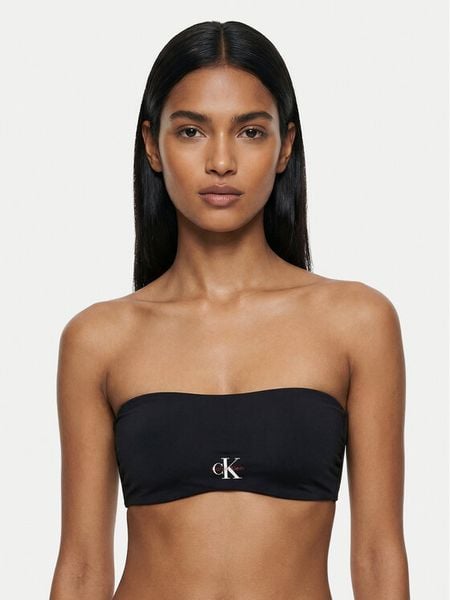 Calvin Klein Swimwear Góra od bikini LV00Q61101 Czarny. Czarne bikini Calvin Klein Swimwear, bez wzorów, z syntetyku. Za 229,99 zł.