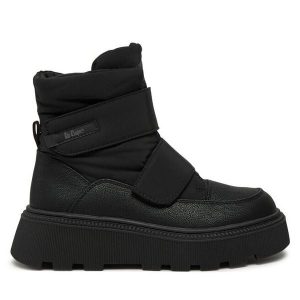 Śniegowce Lee Cooper. Czarne buty zimowe Lee Cooper, bez obcasa, bez zapięcia. Za 319,99 zł.