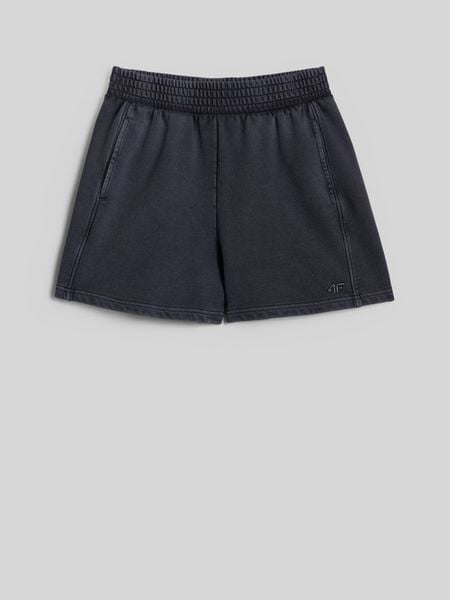 4F Spodenki dresowe damskie - granatowe XL. Niebieskie szorty 4f, bez wzorów, z dresówki. Za 89,99 zł.