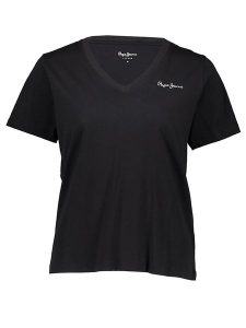 Pepe Jeans Koszulka w kolorze czarnym rozmiar: S. Czarne bluzki Pepe Jeans, s, bez wzorów, z bawełny, bez kołnierzyka, bez ramiączek. Za 74,63 zł.