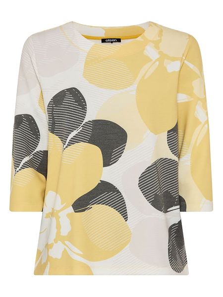 Olsen Bluza w kolorze złoto-biało-czarnym rozmiar: 36. Białe bluzy Olsen, bez wzorów, bez kaptura. Za 144,95 zł.