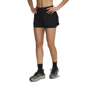 Spodenki do biegania damskie Under Armour Launch Pro 3" 2IN1. Czarne szorty Under Armour, bez wzorów, sportowe. Za 179,99 zł.
