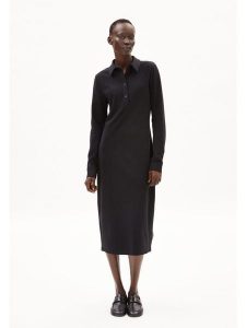 Armedangels Sukienka "Aniniaa" w kolorze czarnym rozmiar: M. Czarne sukienki ARMEDANGELS, na co dzień, m, bez wzorów, z bawełny, bez kołnierzyka, bez ramiączek, maxi, proste. Za 166,10 zł.