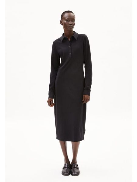 Armedangels Sukienka "Aniniaa" w kolorze czarnym rozmiar: M. Czarne sukienki ARMEDANGELS, na co dzień, m, bez wzorów, z bawełny, bez kołnierzyka, bez ramiączek, maxi, proste. Za 178,79 zł.