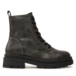 Botki Call It Spring. Szare botki Call it Spring, bez wzorów, bez obcasa, na płaskiej podeszwie, bez zapięcia. Za 359,99 zł.