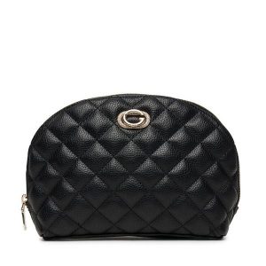 Kosmetyczka Guess. Czarne kosmetyczki Guess, z aplikacjami. Za 149,99 zł.