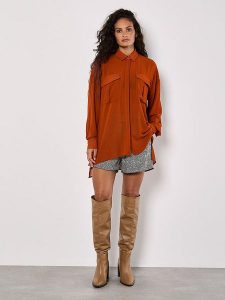 Apricot Bluzka w kolorze pomarańczowym rozmiar: S. Pomarańczowe bluzki Apricot, s, bez wzorów, bez kołnierzyka, bez ramiączek. Za 61,46 zł.