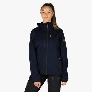 Kurtka softshell hiking damska Swedemount Nordkap Softshell Jacket wodoodporna. Niebieskie kurtki SWEDEMOUNT, bez wzorów, z softshellu, bez kaptura. W wyprzedaży za 447,00 zł.