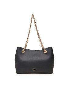 Calvin Klein Torebka Minimal Monogram Shoulder Bag Wi LV04F3205G Czarny. Czarne torebki klasyczne Calvin Klein, bez wzorów, z materiału, bez dodatków. Za 369,99 zł.
