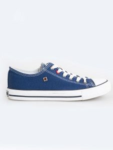 BIG STAR Sneakersy w kolorze granatowo-białym rozmiar: 39. Białe trampki Big Star, bez wzorów, bez zapięcia. Za 89,99 zł.