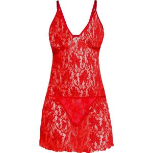 Koszulka nocna + stringi (2 części) bonprix czerwony. Koszule nocne marki bonprix. Za 69,99 zł.