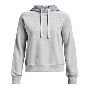 Damska Bluza Z Kapturem Rival Fleece Hoodie. Szare bluzy Under Armour, bez wzorów, z kapturem. Za 175,99 zł.