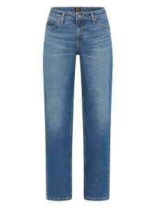 Lee Dżinsy - Slim fit - w kolorze niebieskim rozmiar: W30/L35. Niebieskie jeansy Lee, z aplikacjami. Za 122,96 zł.