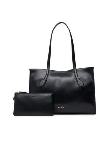 HUGO Torebka Cymbeline 50573671 Czarny. Czarne shopper bag Hugo, bez wzorów, bez dodatków. Za 629,99 zł.