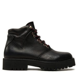 Trapery Fracap. Czarne buty zimowe Fracap, bez obcasa, bez zapięcia. Za 939,99 zł.