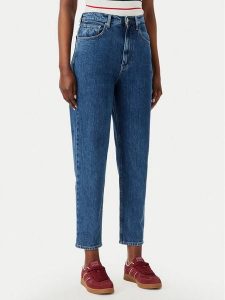 Tommy Jeans Jeansy DW0DW23464 Niebieski Mom Fit. Niebieskie jeansy Tommy Jeans, bez wzorów, z bawełny. Za 409,99 zł.