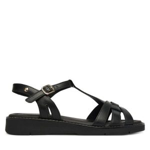 Sandały Pikolinos. Czarne sandały Pikolinos, bez wzorów, bez obcasa, na płaskiej podeszwie, bez zapięcia. Za 559,99 zł.