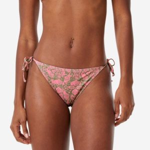 Dół kostiumu kąpielowego damski Roxy Tie Side. Zielone bikini Roxy, bez wzorów, z tkaniny. Za 129,99 zł.