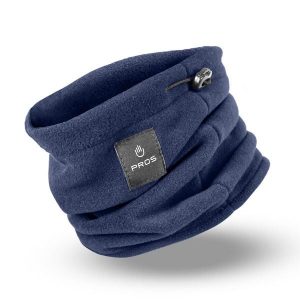 Komin zimowy polarowy PROS model 720. Niebieskie szaliki PROS, na zimę, bez wzorów, z polaru. Za 35,99 zł.