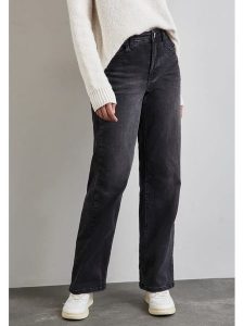 Street One Dżinsy - Comfort fit - w kolorze antracytowym rozmiar: W27/L30. Czarne jeansy Street One, bez wzorów, z materiału, z podwyższonym stanem. Za 149,31 zł.