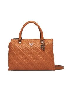 Guess Torebka Adelasia HWQL96 58060 Brązowy. Brązowe torebki klasyczne Guess, z aplikacjami, ze skóry, bez dodatków. Za 489,99 zł.