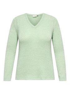 ONLY Carmakoma Sweter w kolorze miętowym rozmiar: M-46/48. Zielone swetry oversize Only Carmakoma, m, bez wzorów, ze splotem, bez ramiączek. Za 104,99 zł.