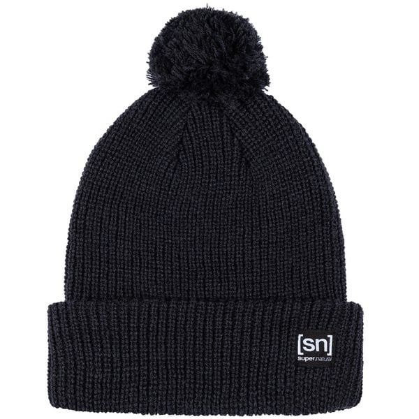 Czapka SUPER.NATURAL Pom Beanie. Czarne czapki super.natural, bez wzorów, sportowe. Za 146,99 zł.