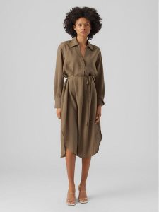 Vero Moda Sukienka codzienna Chris 10292485 Zielony Regular Fit. Zielone kombinezony Vero Moda, xs, bez wzorów, z syntetyku, bez kołnierzyka, bez ramiączek. Za 109,99 zł.