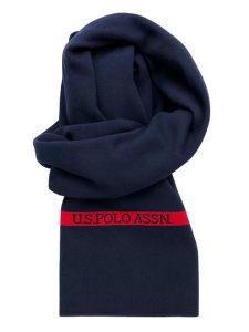 U.S. Polo Assn. Szal w kolorze granatowym rozmiar: onesize. Niebieskie szaliki U.S. Polo Assn., bez wzorów, z kaszmiru. Za 130,19 zł.