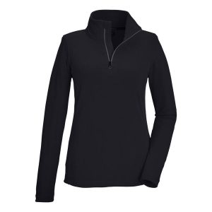 Bluza damska Killtec KSW 101 WMN FLC SHRT. Czarne bluzy KILLTEC, bez wzorów, bez kaptura. W wyprzedaży za 89,99 zł.