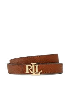 Lauren Ralph Lauren Pasek Damski 412912038002 Brązowy. Brązowe paski Lauren Ralph Lauren, bez wzorów, ze skóry. Za 267,99 zł.