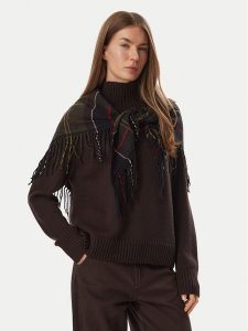 Barbour Chusta LSC0499TN11 Zielony ciemny. Zielone apaszki i chusty Barbour, bez wzorów. Za 264,99 zł.