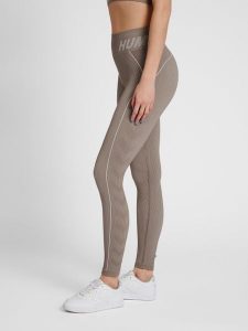 Damskie legginsy ze średnim stanem Hummel TE Christel. Szare legginsy Hummel, bez wzorów, z dzianiny. Za 184,00 zł.