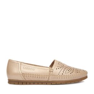 Półbuty Lasocki. Brązowe półbuty Lasocki, bez wzorów, bez obcasa, na płaskiej podeszwie, bez zapięcia. Za 179,99 zł.