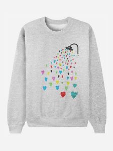 WOOOP Bluza "Love Shower" w kolorze szarym rozmiar: XXL. Szare bluzy Wooop, xxl, bez wzorów, z bawełny, bez kaptura. Za 83,45 zł.