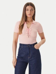 Guess Sweter W6GR09 Z0590 Pomarańczowy Regular Fit. Brązowe swetry klasyczne Guess, xs, z wiskozy, bez kołnierzyka. Za 379,99 zł.