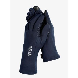 Rękawiczki Rab Power Stretch Contact Grip Glove. Niebieskie rękawiczki RAB, bez wzorów. Za 130,99 zł.