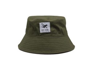 Kapelusz - 100% Bawełna / Dorośli / Bez sznurka (Oliwkowy Zielony). Zielone kapelusze SURF MONKEY, bez wzorów, z bawełny. Za 159,95 zł.