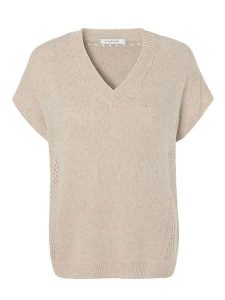 TATUUM Sweter "Nota" w kolorze beżowym rozmiar: M. Brązowe swetry oversize Tatuum, m, bez wzorów, ze splotem, bez ramiączek. Za 121,95 zł.