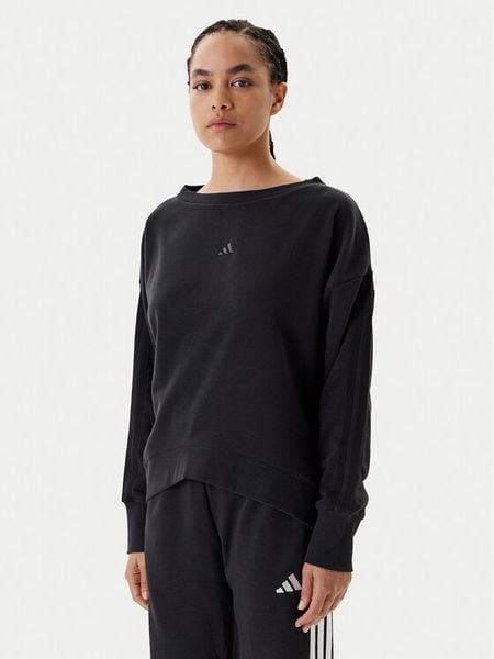 Adidas Bluza Seasonal Essentials 3-Stripes JM1900 Czarny Regular Fit. Czarne bluzy ADIDAS, xs, bez wzorów, z bawełny, bez kaptura. Za 179,99 zł.