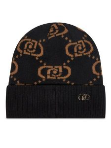 Liu Jo Czapka 2F5005 M0300 Czarny. Czarne czapki Liu Jo, bez wzorów, z wiskozy. Za 139,99 zł.