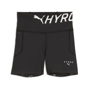 Damskie krótkie legginsy PUMA x HYROX PWRMODE 4" PUMA. Czarne legginsy Puma, bez wzorów, z dzianiny, z standardowym stanem, krótkie. Za 279,00 zł.