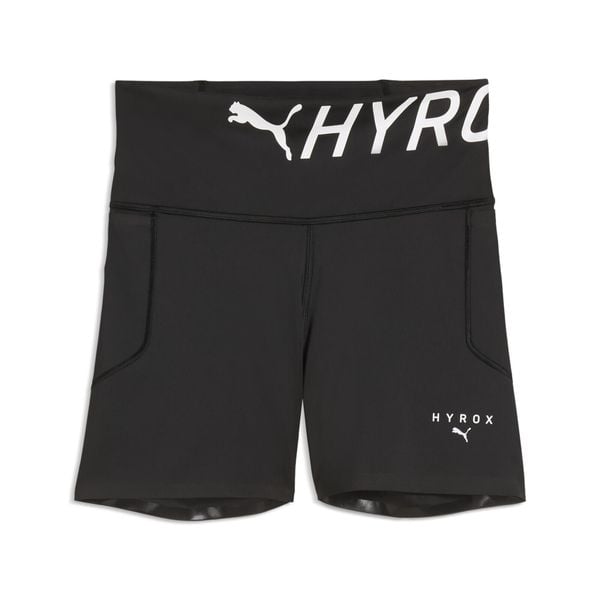 Damskie krótkie legginsy PUMA x HYROX PWRMODE 4" PUMA. Czarne legginsy Puma, bez wzorów, z dzianiny, z standardowym stanem, krótkie. Za 279,00 zł.