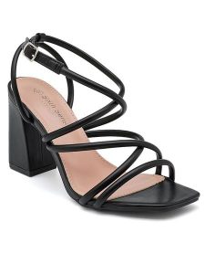 Sixth Sens Sandały w kolorze czarnym na obcasie rozmiar: 41. Czarne sandały Sixth Sens, bez wzorów, z otwartym noskiem, bez obcasa, na koturnie, bez zapięcia. Za 100,99 zł.