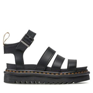 Sandały Dr. Martens. Czarne sandały Dr. Martens, bez wzorów, bez obcasa, na płaskiej podeszwie, bez zapięcia. Za 524,99 zł.