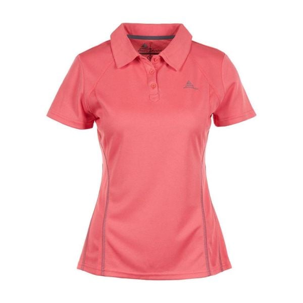 Damska koszulka polo Peak Mountain. Brązowe bluzki Peak Mountain, bez wzorów, bez kołnierzyka, bez ramiączek. W wyprzedaży za 143,00 zł.