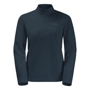 Bluza trekkingowa damska Jack Wolfskin Taunus Hz. Niebieskie bluzy Jack Wolfskin, na zimę, bez wzorów, bez kaptura. Za 199,99 zł.