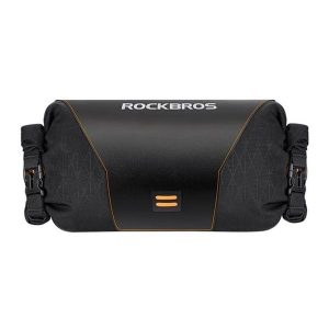 Torebka na kierownicę rowerową Rockbros 30990009001 tuba, zwijana. Czarne torebki klasyczne ROCKBROS, bez wzorów, bez dodatków. Za 139,00 zł.