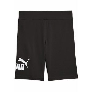 Młodzieżowe krótkie legginsy ESS z logo No. 1 PUMA Black. Czarna legginsy Puma, bez wzorów, z gumy, krótkie. Za 89,00 zł.
